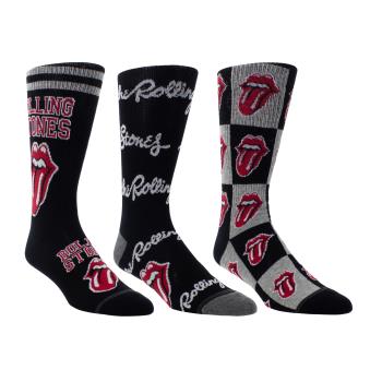 Rolling Stones: Assorted Crew Socks 3 Pack (One Size)