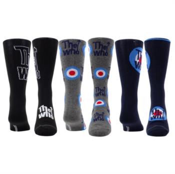 Who: The Who Assorted Crew Socks 3 Pack (One Size)