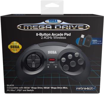 Retro-Bit SEGA MD 8-B 2.4G WL Black