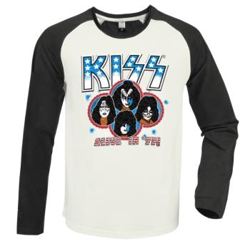 Kiss: Alive in 77 Vintage White / Charcoal Medium Baseball Jersey