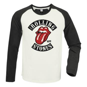 Rolling Stones: 1978 Tour Vintage White / Charcoal Large Baseball Jersey