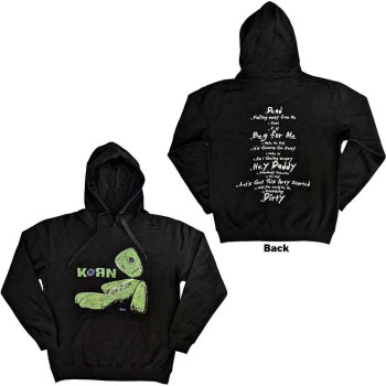 Korn: Unisex Pullover Hoodie/Issues Tracklist (Black) (Back Print) (XX-Large)