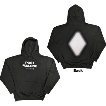 Post Malone: Unisex Pullover Hoodie/Carat (Black) (Back Print & Ex-Tour) (Large)