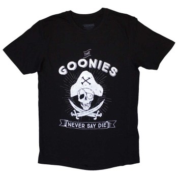 The Goonies: Unisex T-Shirt/Never Say Die (Black) (Medium)