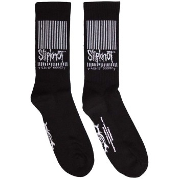 Slipknot: Unisex Terry Socks/Barcode & Tribal S (Black) (UK Size 7 - 11)