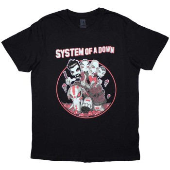 System Of A Down: Unisex T-Shirt/Mushroom People (Black) (XX-Large)