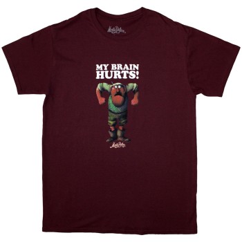 Monty Python: Unisex T-Shirt/My Brain Hurts (Maroon Red) (Medium)