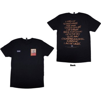 Oasis: Unisex T-Shirt/Definitely Maybe AAA Setlist (Black) (Back Print) (XX-Large)