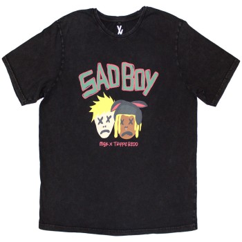 Machine Gun Kelly: Unisex Stone Wash T-Shirt/Sad Boy (Black) (Large)