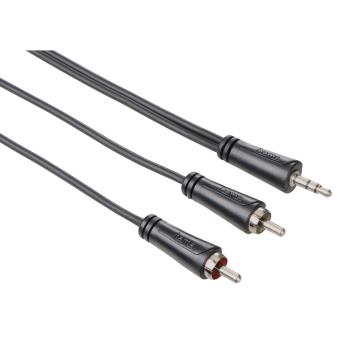 HAMA Kabel Audio 3.5mm-2xRCA Svart 1.5m