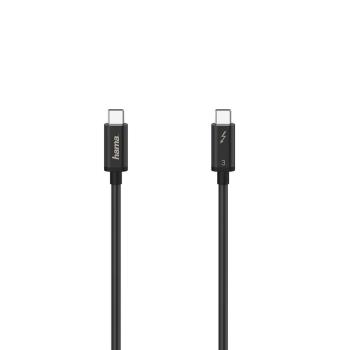 HAMA Cable USB-C Thunderbolt-3 40 Gbit/s Ultra-HD 5K 0.5m Black