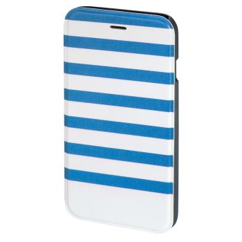 HAMA Plånboksväska DesignLine iPhone6/6S Stripe Blå/Vit