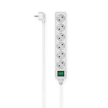 HAMA Power Strip 6-way Switch White 3.0m