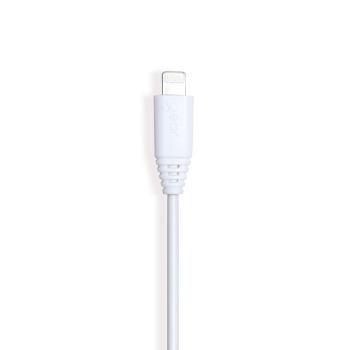 GEAR Laddkabel Lightning to USB-A 1m Vit MFI Rund Kabel