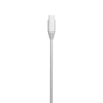 GEAR Laddkabel MicroUSB to USB-A 2m Vit Rund Kabel