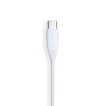 GEAR Charging Cable USB-A-USB-C 2.0 1m Vit gen2 Rund Kabel