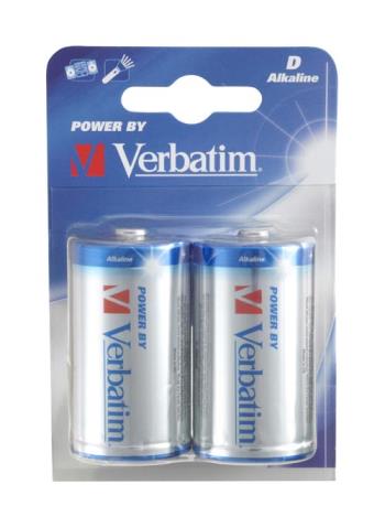 Verbatim D Alkaline Batteri, (LR20) 2-pack