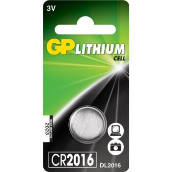 GP Lithium Cell CR2016 3V, (Passar exempelvis Kameror och klockor etc.)