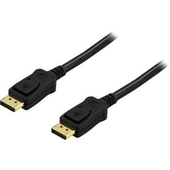 Kbl DisplayPort kabel 20-pin ha-ha, 2m Svart