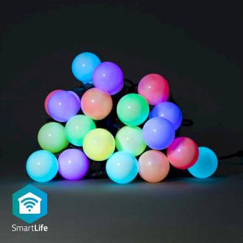 Nedis SmartLife Dekorativ LED | Festljus | Wi-Fi | RGB | 20 LED's | 10 m | Android- / IOS | Glödlampediameter: 50 mm