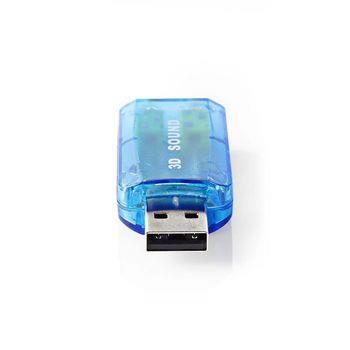 Nedis Ljudkort | 5.1 | USB 2.0 | Mikrofonanslutning: 1x 3.5 mm | Anslutning av headset: 3.5 mm Male