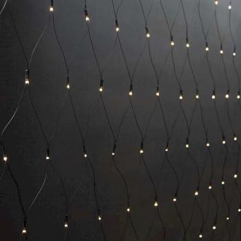 Nedis Dekorativa Nätljus | Varm Vit | 160 LED's | 2 x 1 m | Ljuseffekter: 7 | Inomhus eller Utomhus | Strömadapter