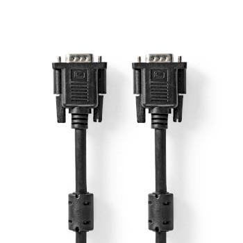 Nedis VGA-kabel | VGA Hane | VGA Hane | Nickelplaterad | Maximal upplösning: 1280x768 | 3.00 m | Rund | ABS | Svart | Plastpåse
