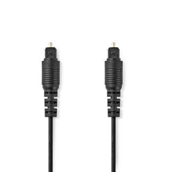 Nedis Optisk ljudkabel | TosLink Hane | TosLink Hane | 2.00 m | Rund | PVC | Svart | Label