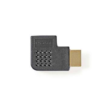 Nedis HDMI- Adapter | HDMI- Kontakt | HDMI- Hona | Guldplaterad | Vinklat vänster | ABS | Svart | 1 st. | Plastpåse