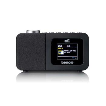Lenco DAB+/FM-radioväckarklocka med färgdisplay, sleeptimer och dubbel alarmfunktion Svart