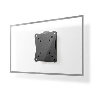 Nedis Fast TV väggfäste | 13 - 27 " | Maximal skärmvikt som stöds: 30 kg | Minsta väggdistans: 20 mm | Stål | Svart