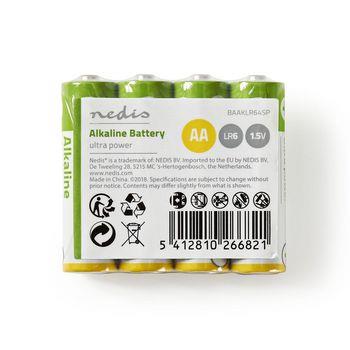 Nedis Alkaline Batteri AA | 1.5 V DC | 4-krympförpackning