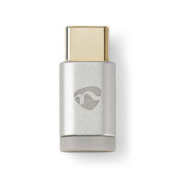 Nedis USB-adapter | USB 2.0 | USB-C- Hane | USB Micro-B Hona | 480 Mbps | Guldplaterad | Silver | Kartong med täckt fönster