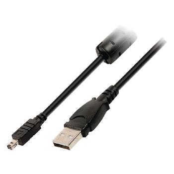 Valueline USB 2.0-kabel USB A hane - Minolta 8-stifts hankontakt 2.00 m Svart