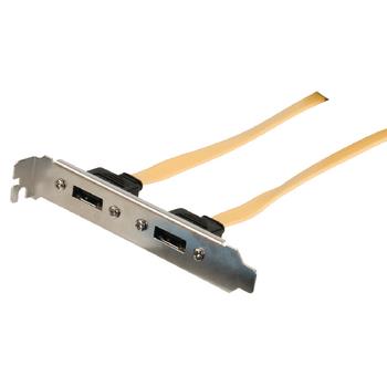 Valueline SATA 6 Gb / s Kabel Internal 2x SATA 7-Pin Hona - 2x SATA 7-Pin Fäste 0.50 m Gul