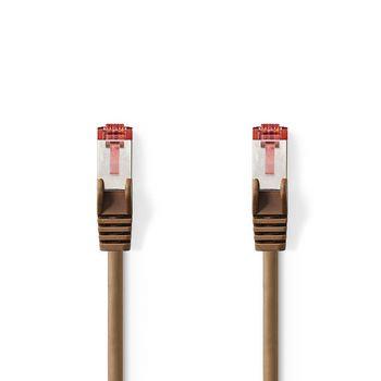 Nedis CAT6 Nätverkskabel | RJ45 hane | RJ45 hane | S/FTP | 10.0 m | Rund | LSZH | Brun | Plastpåse