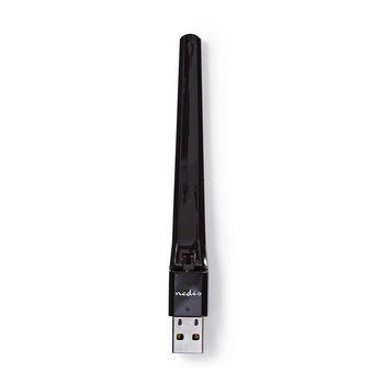 Nedis Nätverks dongle | Wi-Fi | AC600 | 2.4/5 GHz (Dual Band) | USB2.0 | Wi-Fi hastighet total: 600 Mbps | Windows 10 / Windows 7 / Windows 8