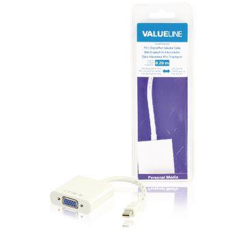 Valueline Mini Displayport-Kabel Mini DisplayPort-hane - VGA Hona 0.20 m Vit