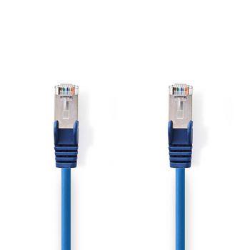 Nedis Cat 5e kabel | SF/UTP | RJ45 hane | RJ45 hane | 3.00 m | Rund | PVC | Blå | Plastpåse