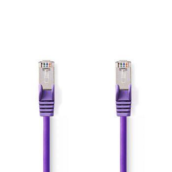 Nedis Cat 5e kabel | SF/UTP | RJ45 hane | RJ45 hane | 30.0 m | Rund | PVC | Violett | Plastpåse