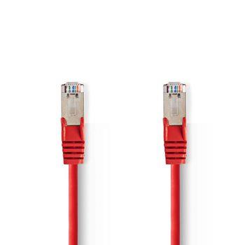 Nedis Cat 5e kabel | SF/UTP | RJ45 hane | RJ45 hane | 15.0 m | Rund | PVC | Röd | Plastpåse