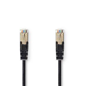 Nedis Cat 5e kabel | SF/UTP | RJ45 hane | RJ45 hane | 10.0 m | Rund | PVC | Svart | Plastpåse