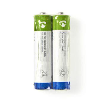 Nedis Zink-Carbon Batteri AAA | 1.5 V DC | Zinkkol | 2-krympförpackning | R03 | Olika enheter | Blå / Grön / Vit