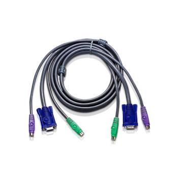 Aten KVM Kabel VGA Hona / 2x PS / 2 Plug - VGA hane / 2x PS / 2 Plug 3.0 m