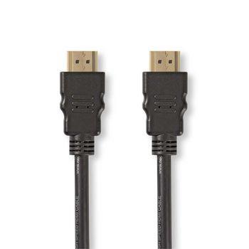 Nedis Höghastighets HDMI--kabel med Ethernet | HDMI--anslutning - HDMI--anslutning | 2.0 m | Svart