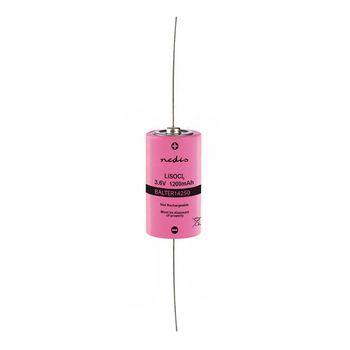 Nedis Litium Tionylklorid Batteri ER14250 | 3.6 V DC | Litium-Tionylklorid- | 1200 mAh | 1-Blister | ER14250 | Lödkabel | Rosa