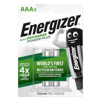 Energizer Laddningsbara NiMH-batteri AAA 1.2 V Power Plus 700 mAh 2-Blister