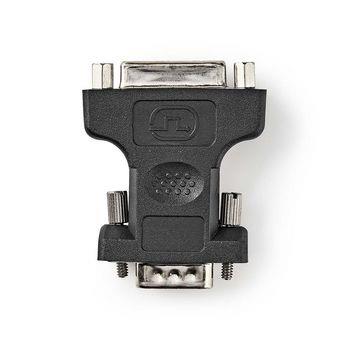 Nedis VGA-adapter | VGA Hane | DVI-I 24+5-Pin Hona | Nickelplaterad | Rak | ABS / Metall | Svart | Kuvert
