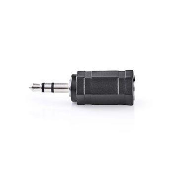 Nedis Stereo Audio Adapter | 3.5 mm Hane | 2.5 mm Hona | Nickelplaterad | Rak | ABS | Svart | 10 st. | Plastpåse