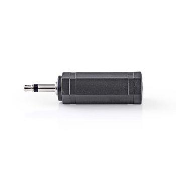 Nedis Mono Audio Adapter | 3.5 mm Hane | 6.35 mm Hona | Nickelplaterad | Rak | ABS | Svart | 10 st. | Plastpåse
